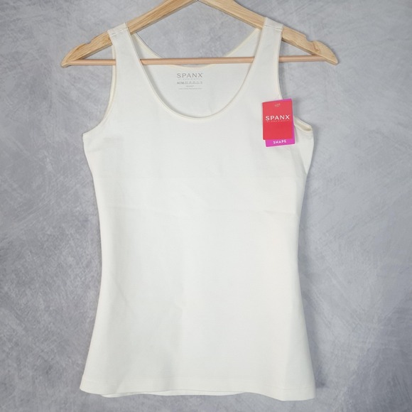 SPANX Other - Spanx In & Out Tank Top Womens Medium White Powder Shaping Shapewear Jersey